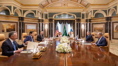 Russian Foreign Minister Sergei Lavrov Meets with US Secretary of State Marco Rubio in Saudi.